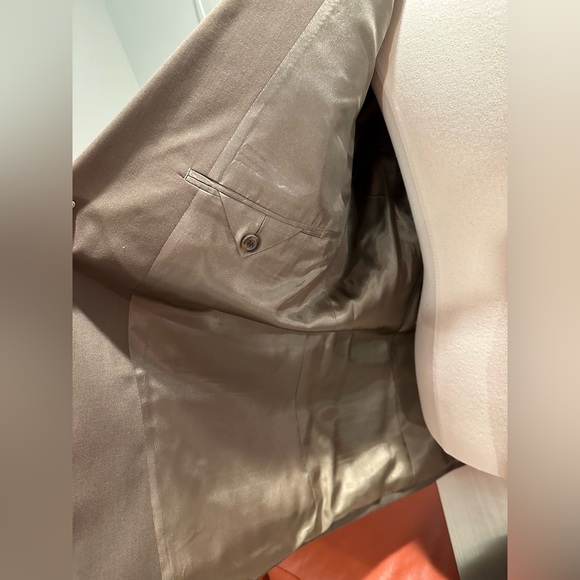 Chaps Brown Tan Pure New Wool Pure Laine Vierge Single Breasted Blazer S… - Picture 6 of 15